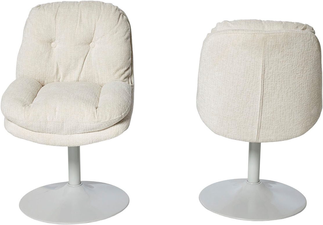 Jahnke Schalenstuhl KISS TWIST DUO, 2er Set, drehbar, gepolstert, Metallgestell, B:50,5xT:62xH:80 cm
