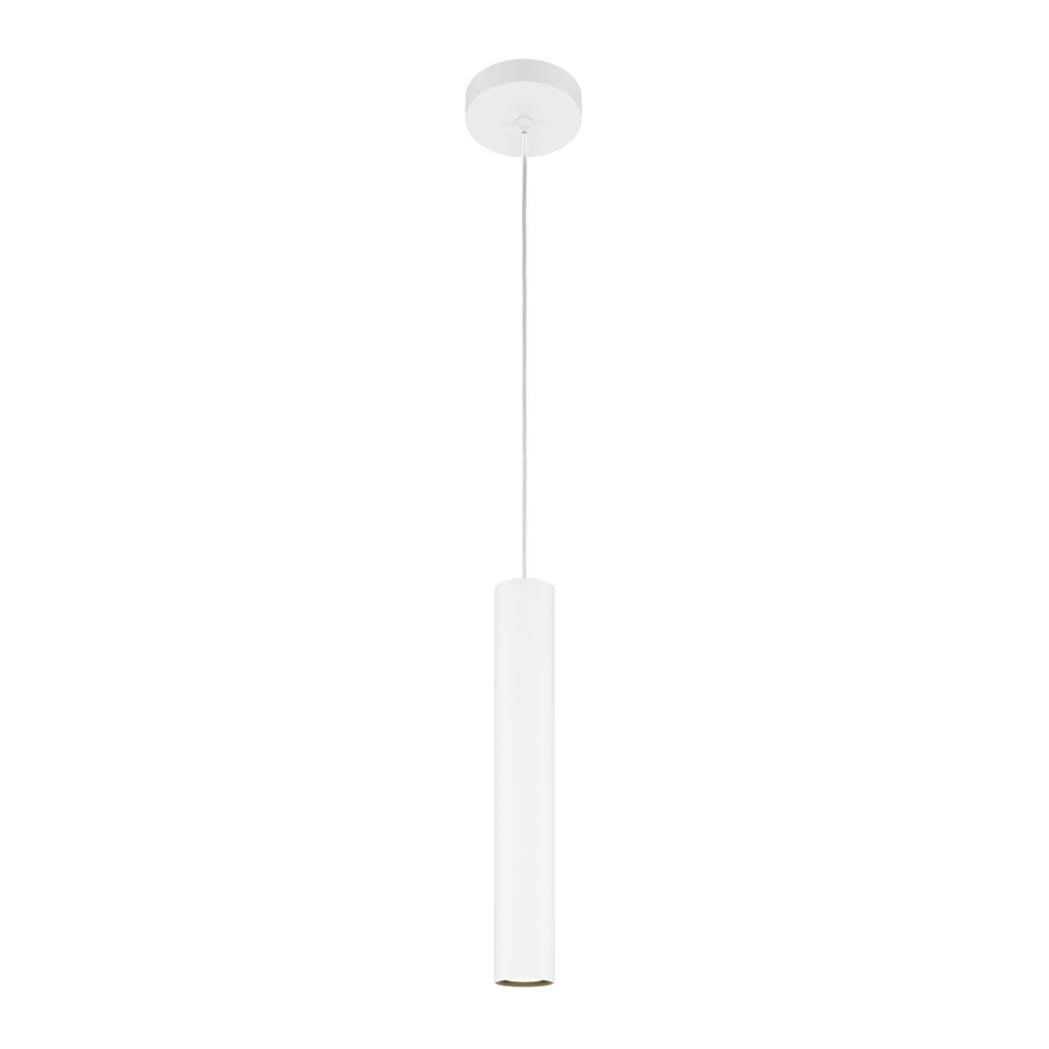 Licht-Erlebnisse Pendelleuchte SARAH, ohne Leuchtmittel, Aluminium H: max. 340 cm D: 6 cm Weiß GU10 rund Modern