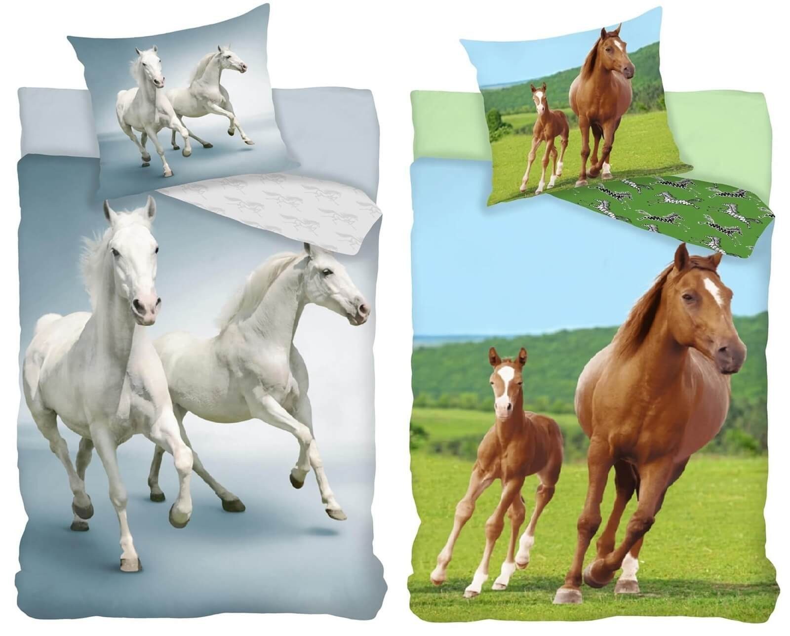 Kinderbettwäsche »Pferd & Pony - 2 x Bettwäsche-Set mit Pferdemotiv,  135x200 & 80x80«, TOP!, 100% Baumwolle online kaufen | OTTO