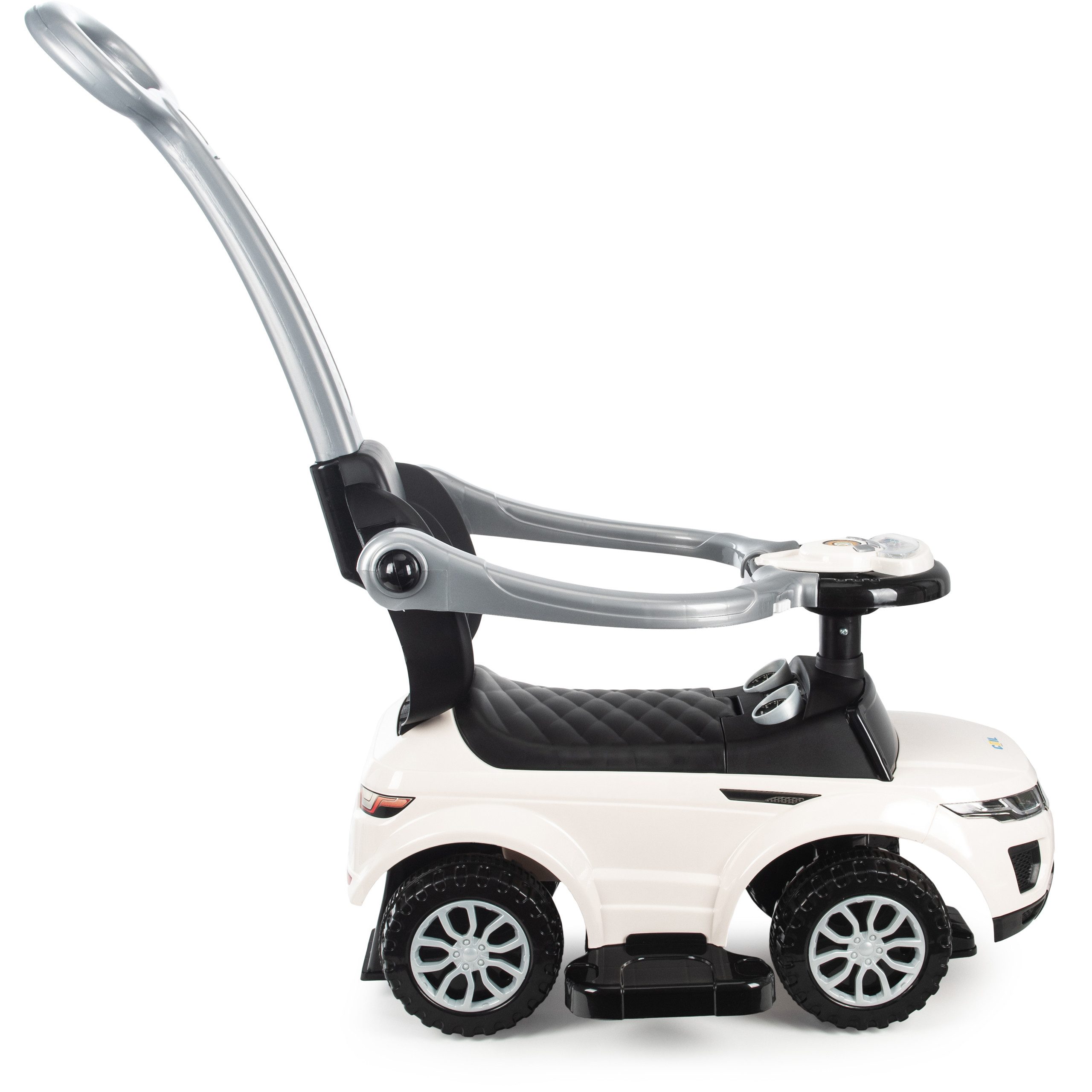 COIL Rutscherauto Babyrutscher, Kinderauto, Schiebeauto, 3in1, mit Druckgriff, interaktives Lenkrad, Musik- und Hupenknöpfe, ab 12 Monaten