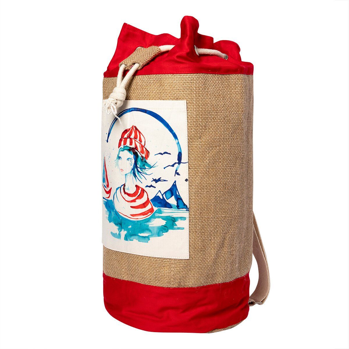 Anemoss Collection Sailor Girl Tasche Strandtasche ANEMOSS Jute Marine