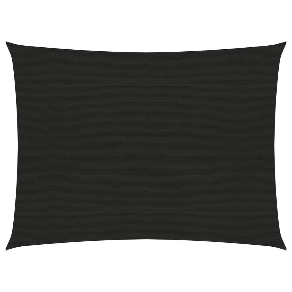 Sonnensegel Sonnensegel 160 g m² Schwarz 2x3,5 m HDPE Beschattung Rechteck