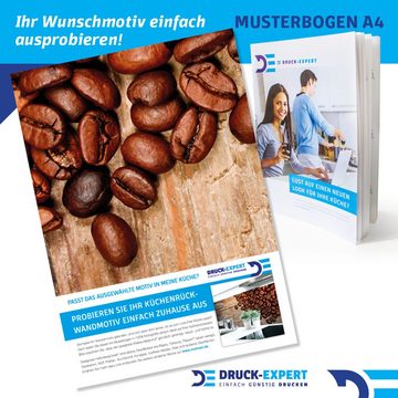 DRUCK-EXPERT Küchenrückwand Küchenrückwand Kaffee Bohnen Hart-PVC 0,4 mm selbstklebend