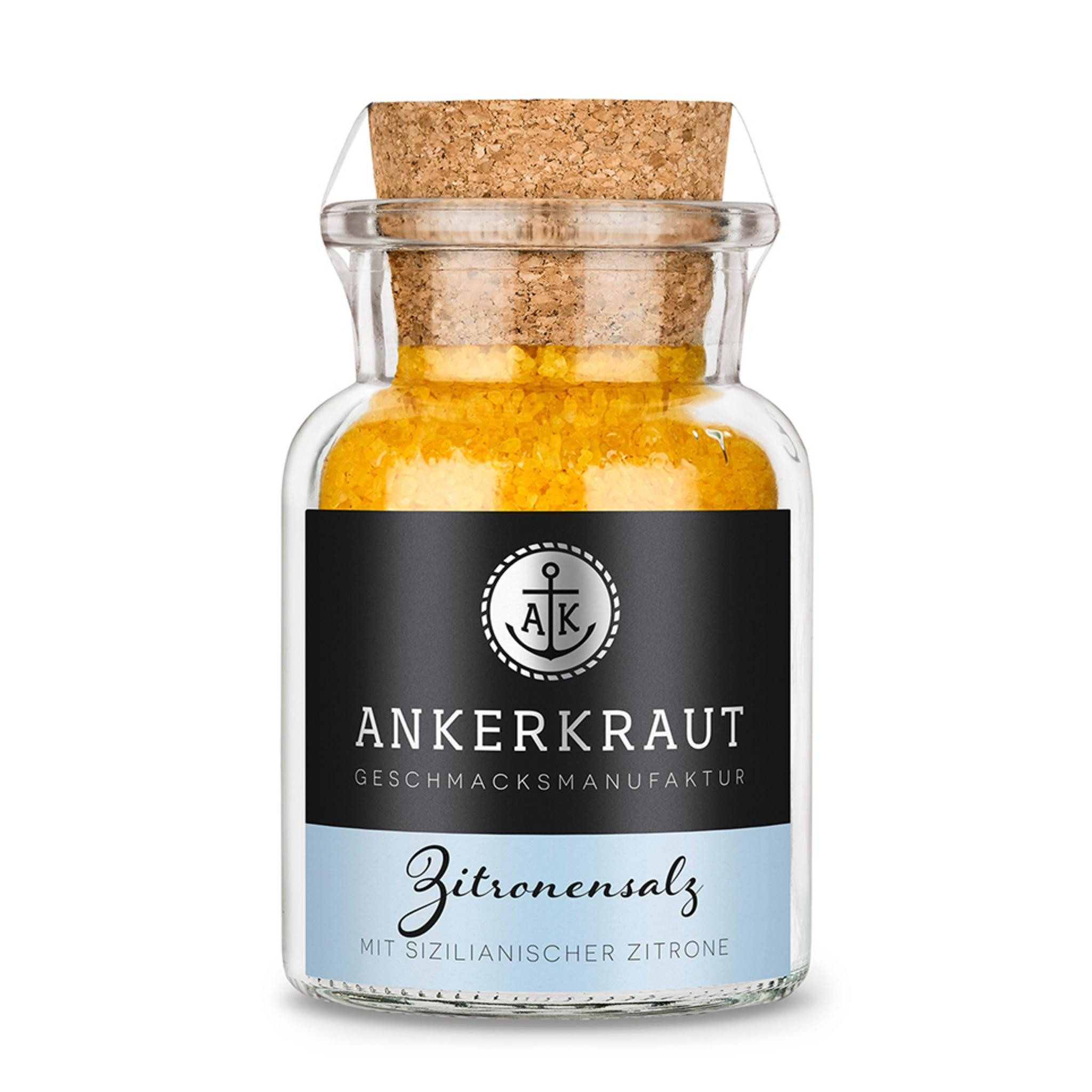 Ankerkraut Gewürz Zitronensalz, Zitronensalz, 160g im Korkenglas