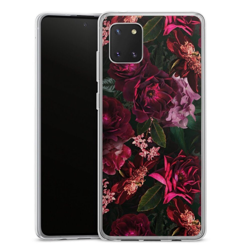 DeinDesign Handyhülle Rose Blumen Blüte Dark Red and Pink Flowers, Samsung Galaxy Note 10 lite Silikon Hülle Bumper Case Smartphone Cover