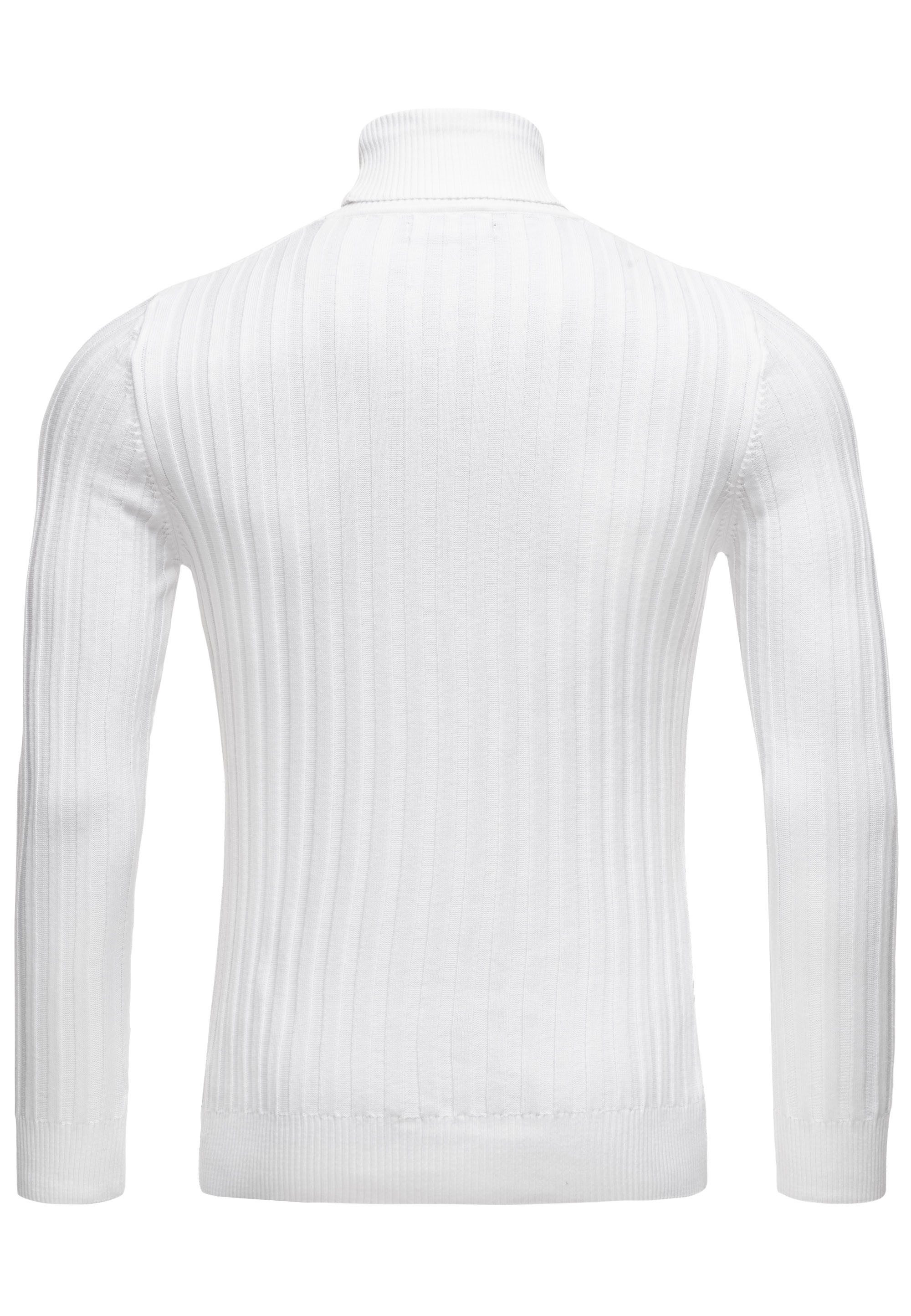 RedBridge Rollkragenpullover Kiew mit gestreiftem Strickmuster