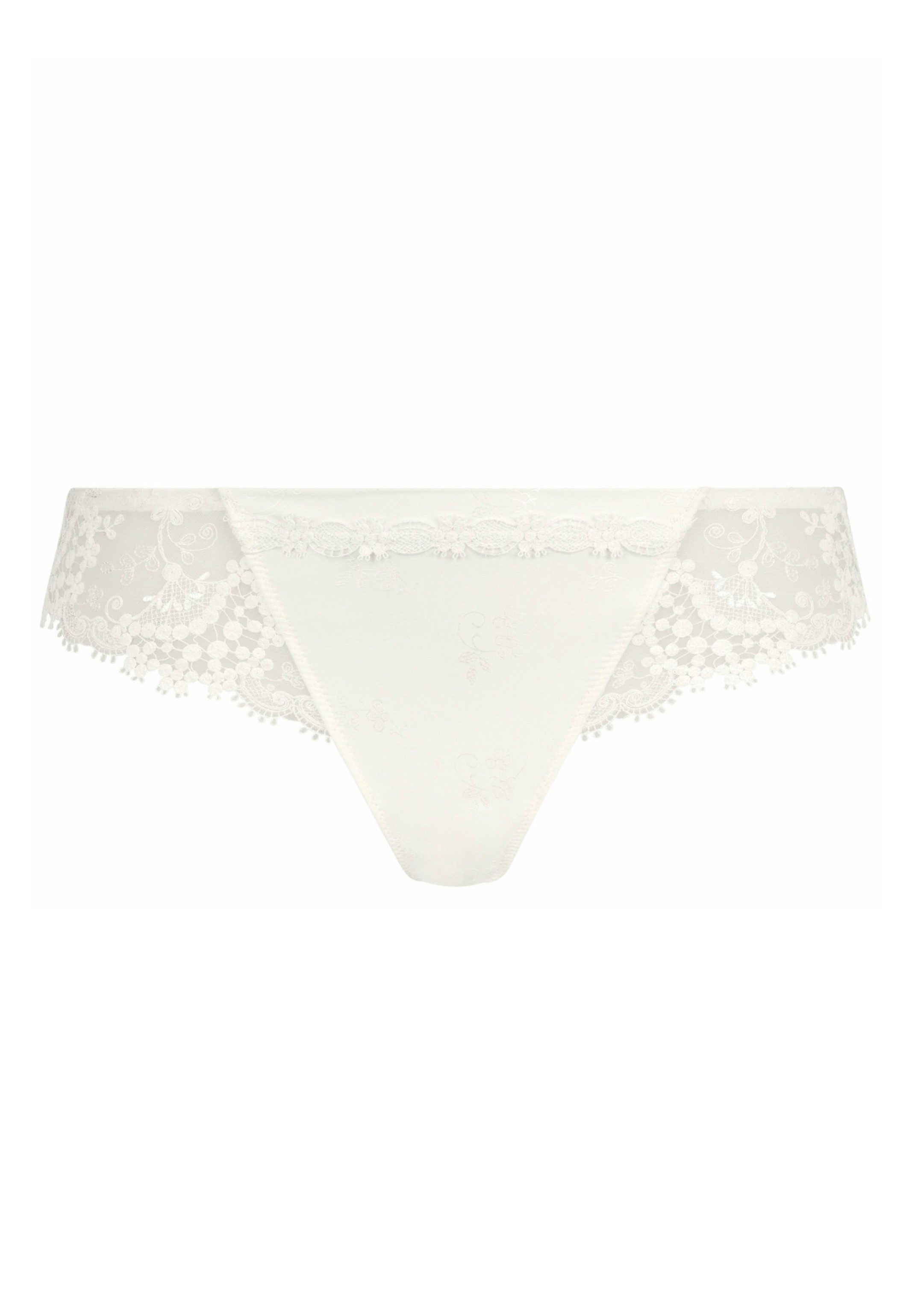 SIMONE PERELE T-String Wish (1-St) Tanga - Leicht transparent - Vorne blickdicht, Prachtvolle Stickerei