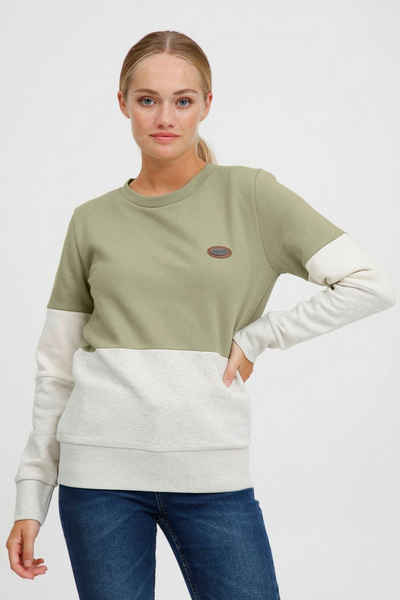 OXMO Sweatshirt OXTrine Sweatshirt im Colorblock-Design