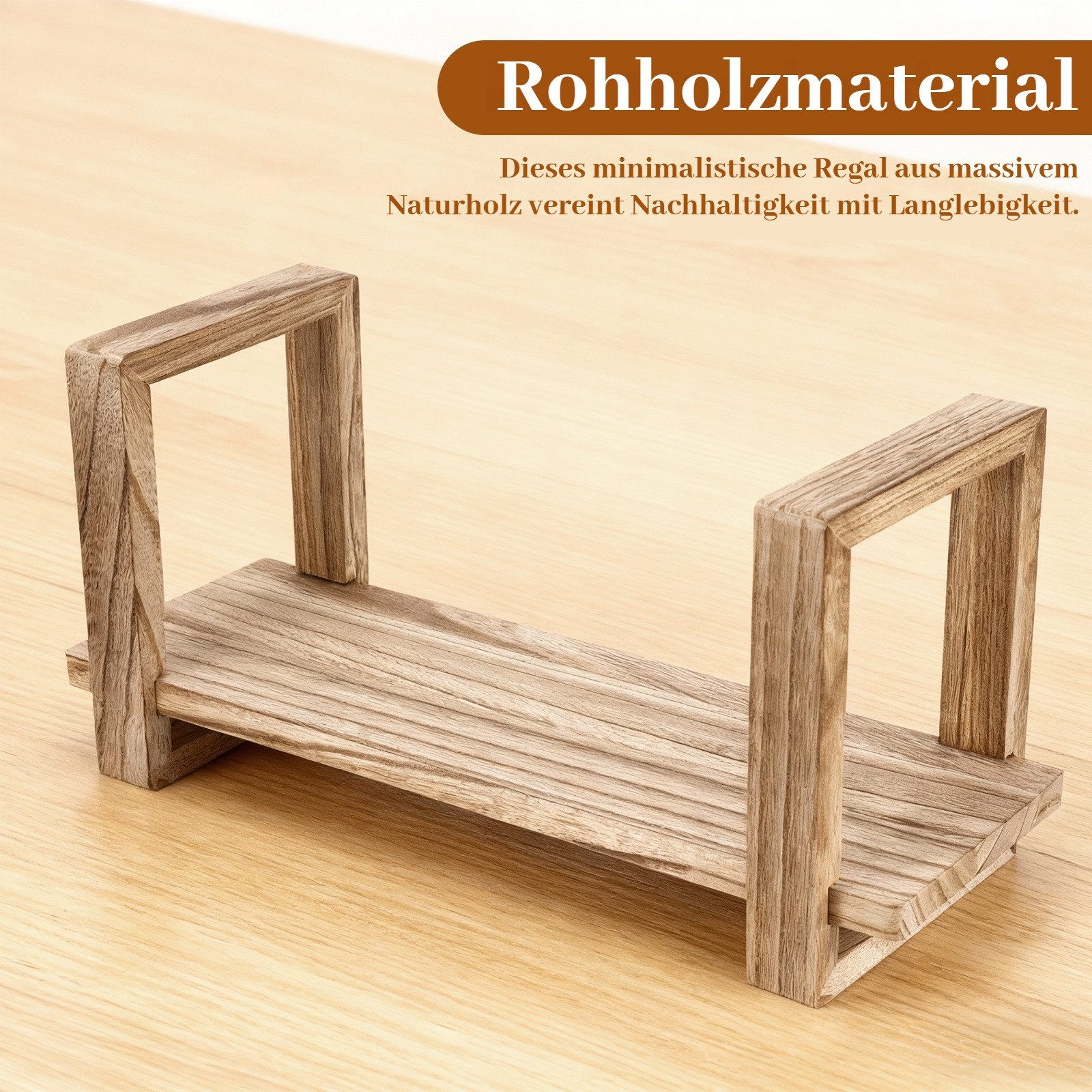 BlingBin Bücherregal Verstellbares Desktop-Bücherregal Tischregale Holz Regal ständer, 1 Stück 1-tlg., Bücherregal Schreibtisch-Organizer Zeitschriften-Dateien Gestell