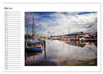 CALVENDO Wandkalender Friesland - am Vareler Hafen (Premium, hochwertiger DIN A2 Wandkalender 2023, Kunstdruck in Hochglanz)