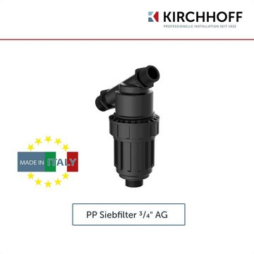 Kirchhoff Ersatzfilter, Siebfilter für Gartenbewässerungssystem, 3/4" Anschlüsse