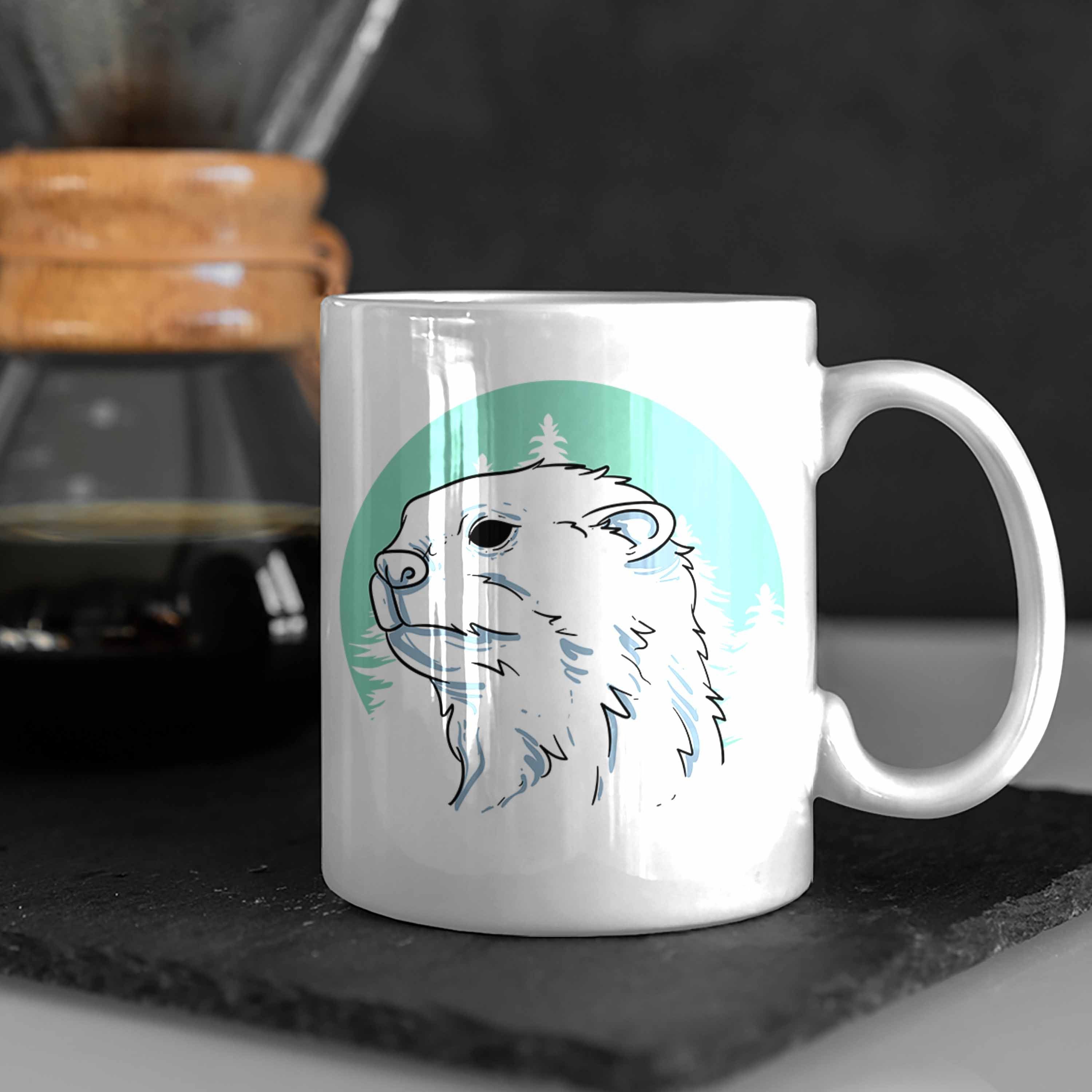 Tasse Otter Natur Geschenkidee Tasse Geschenk Otter-Liebhaber Weiss Trendation Geburtstag