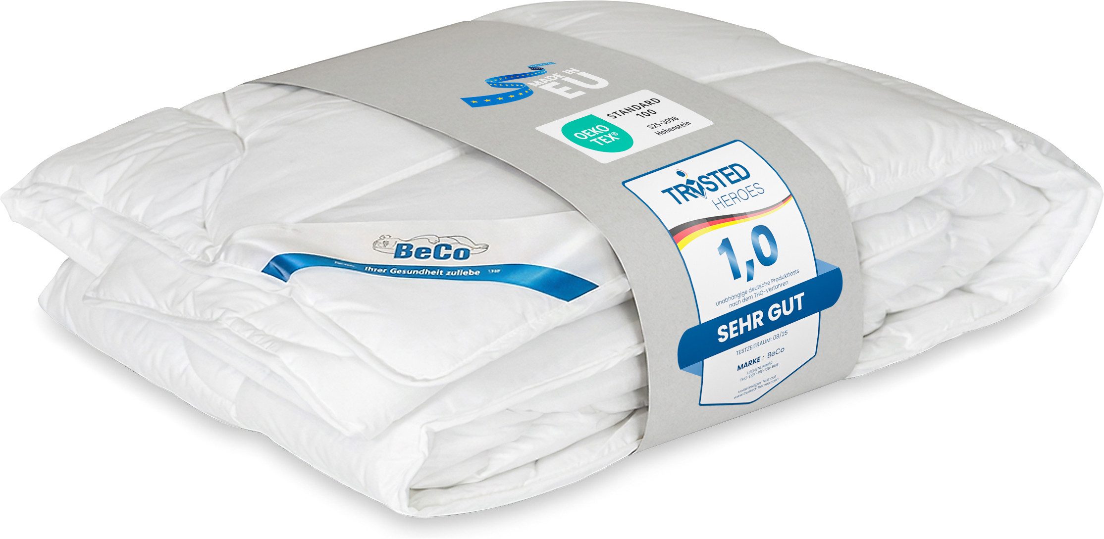 Beco Microfaserbettdecke BeCo Greenfirst, Bettdecke 135x200 und weitere Größen!, Füllung: Klimafaser, Bezug: Microfaser-Feinbatist, Bettdecke "normal" getestet von Trusted Heroes mit einer Note von 1,0!
