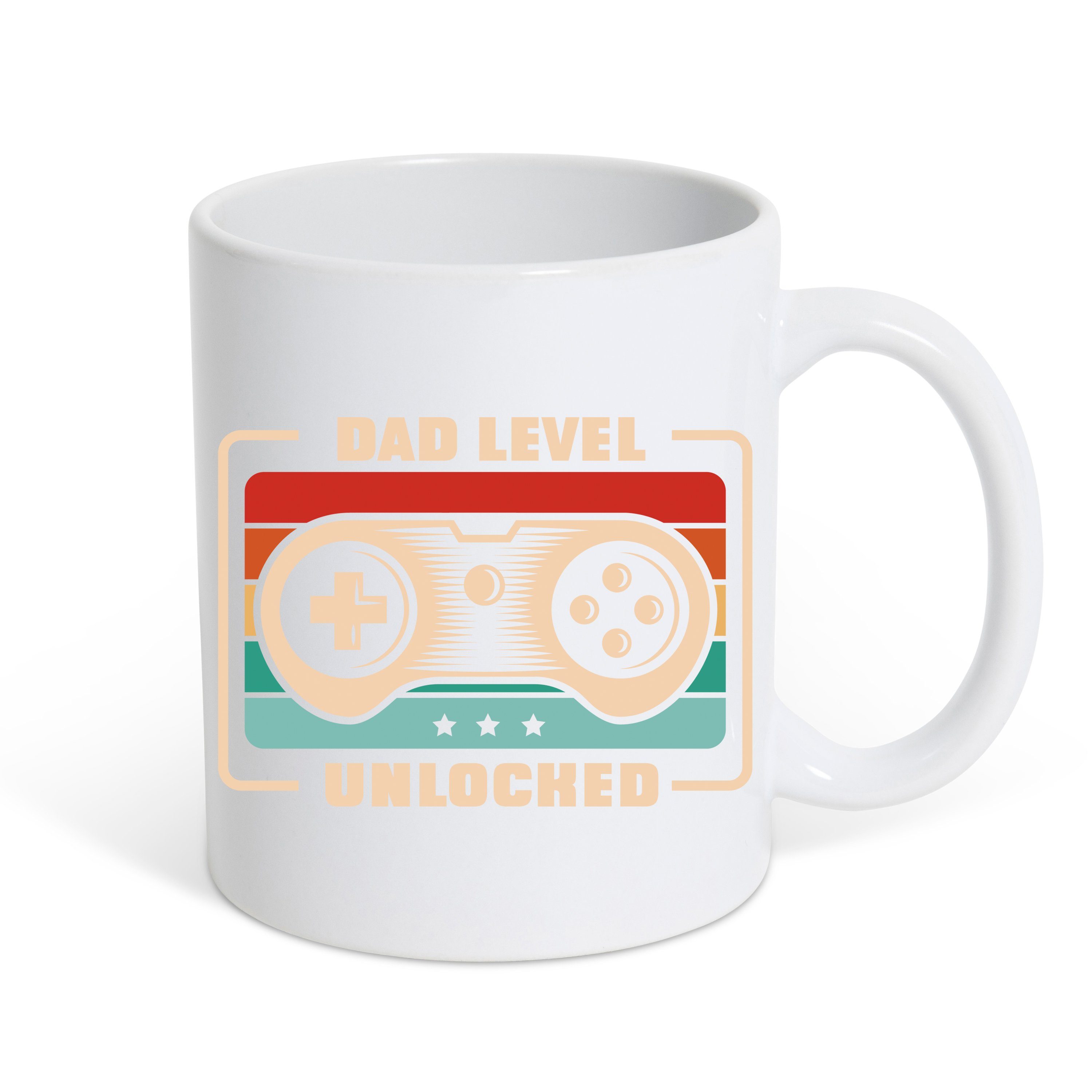 Dad Youth Tasse lustigem Kaffeetasse Level Print Designz Unlocked Keramik, mit Geschenk,