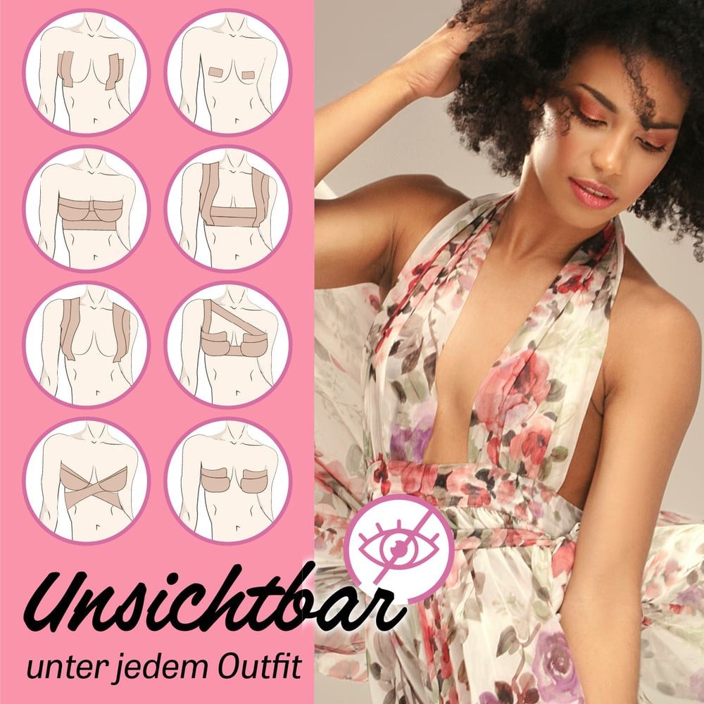 VITALmaxx Bügelloser BH perfekter Halt & sexy Dekolleté 3-teilig 8 Stunden fester Halt ohne Sorgen inkl. 2 Nippelpads