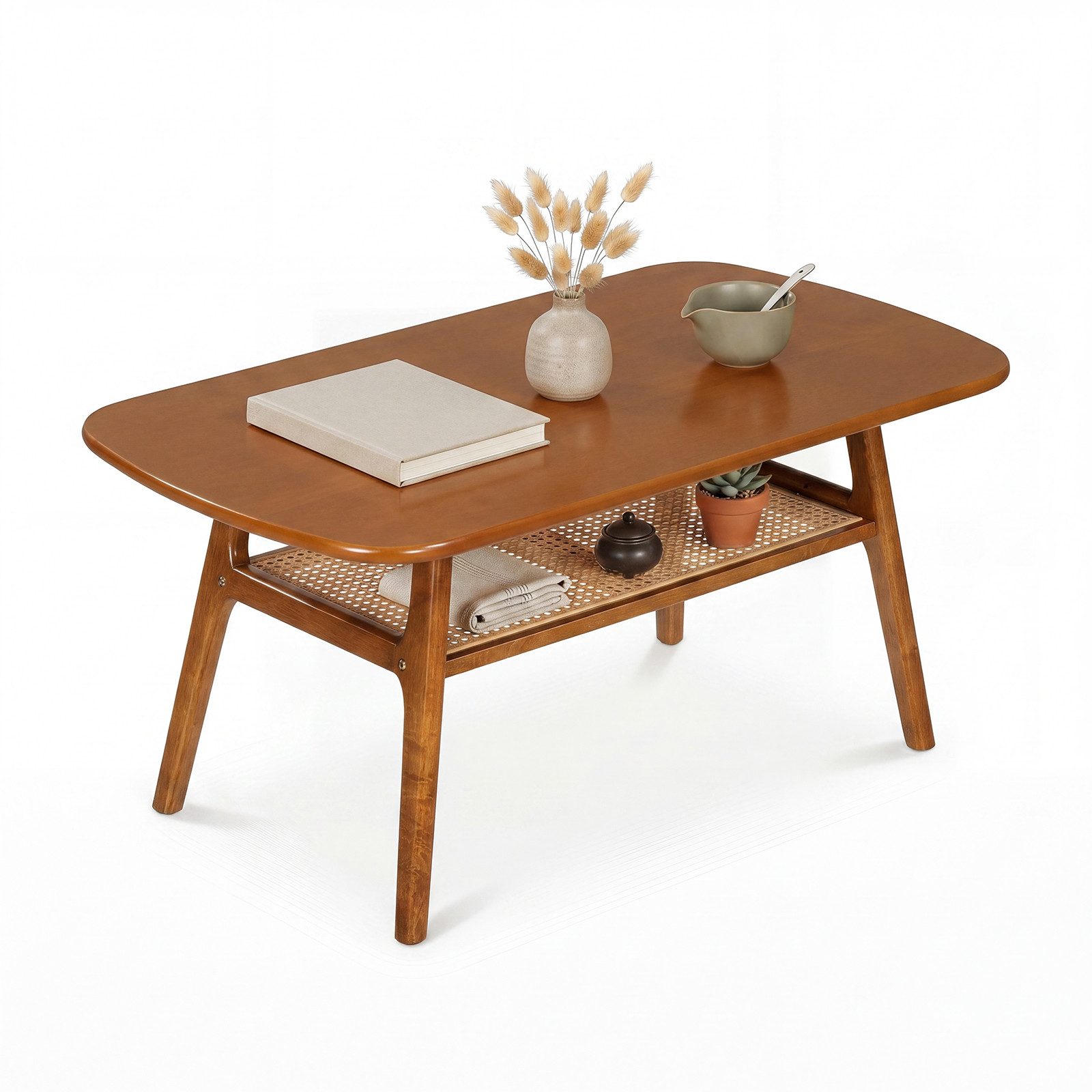 COSTWAY Couchtisch, Beistelltisch outdoor, Wohnzimmertisch holz, Sofatisch