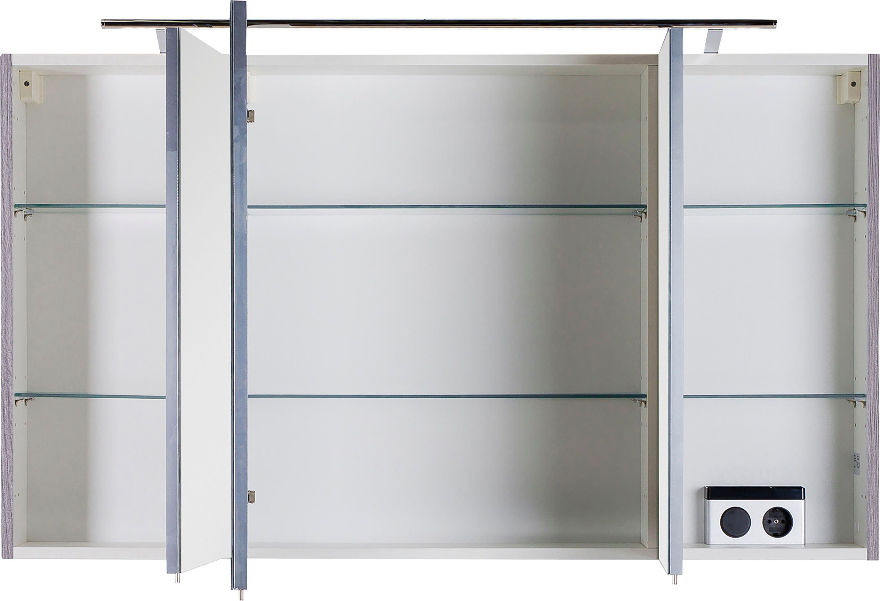 Spiegelschrank | MARLIN 120 kastanie graphit cm 3040, graphit Breite kastanie