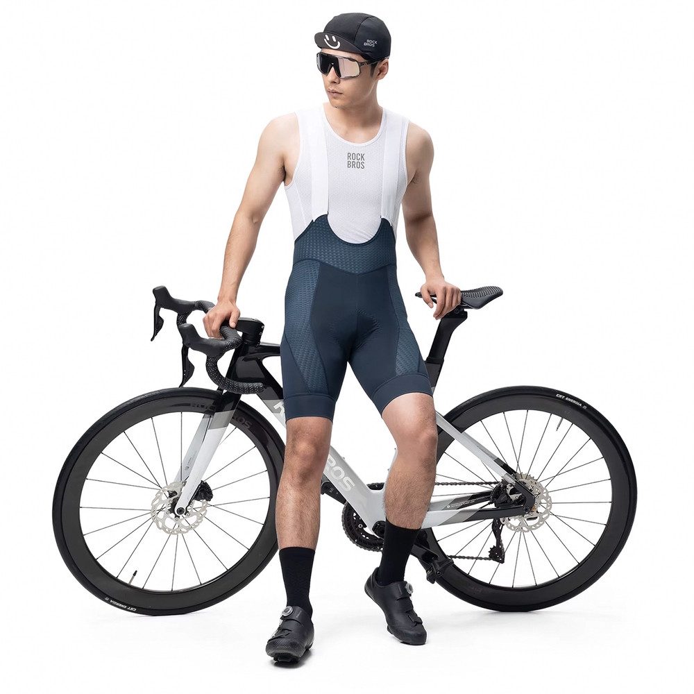 ROCKBROS Radhose Trägerhose Radhose (Spar-Set, 1-tlg) Sitzpolster, Trägerform, reflektierend, atmungsaktiv