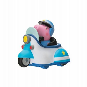 Jazwares Spielfigur Peppa Wutz und ihre Freunde Mini Flitzer, 8 verschiedene Motive, (Set mit, 8 Figuren), Buggys mit richtig rollenden Rädern