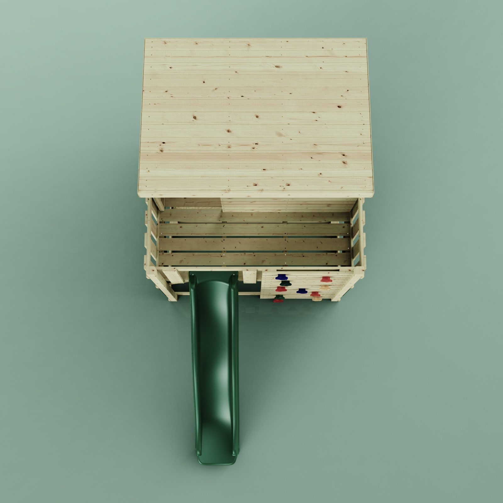 OutdoorToys Spielturm Stelzenhaus Polarstern, aus Holz mit Rutsche, Kletterwand