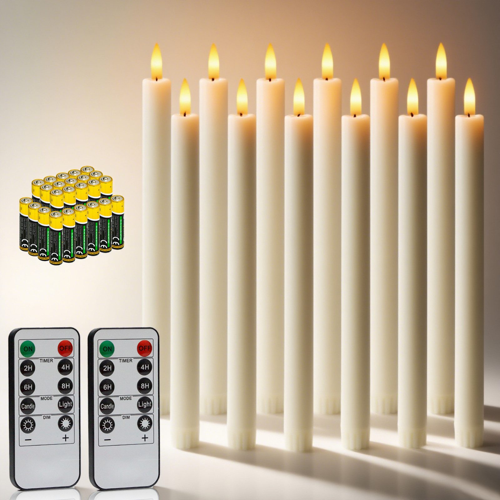 Gotoll LED-Kerze K-MFLZ 12pcs Schwebende Kerzen mit Zauberstab-Fernbedienun günstig online kaufen