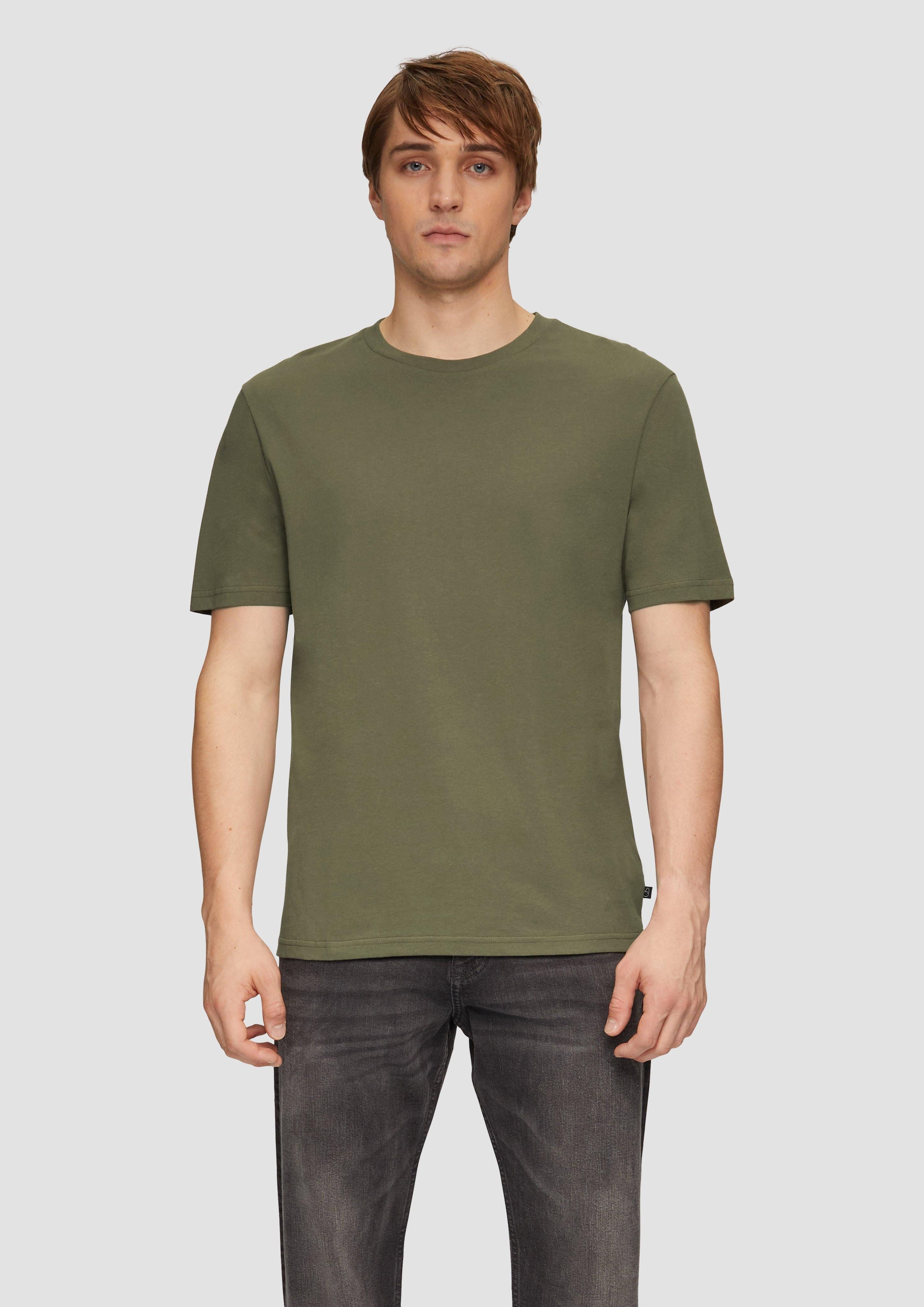 QS Kurzarmshirt T-Shirt mit Rundhalsausschnitt günstig online kaufen
