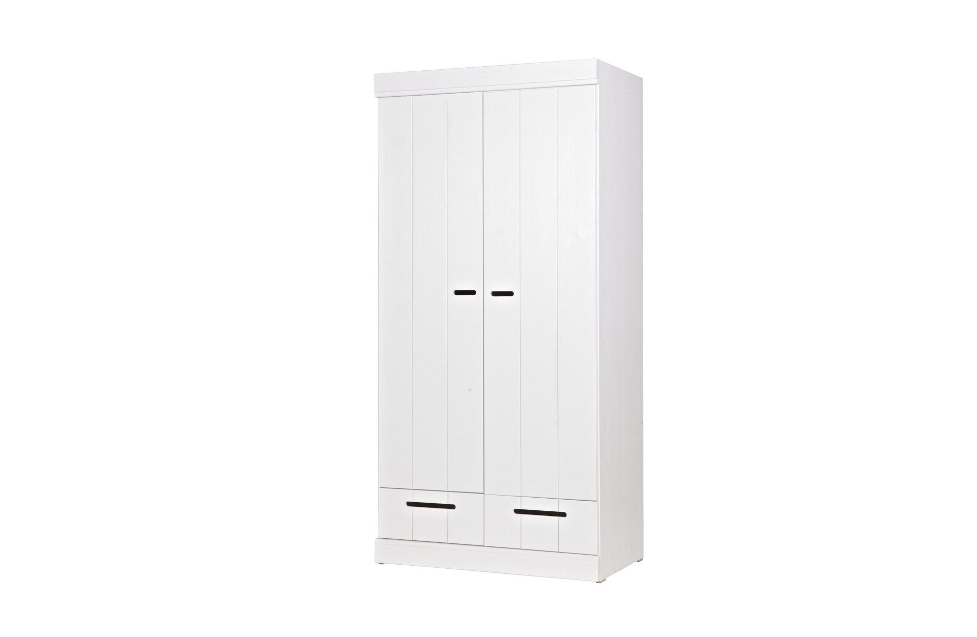 WOOOD Kleiderschrank Connect mit Schubladen, Weiß