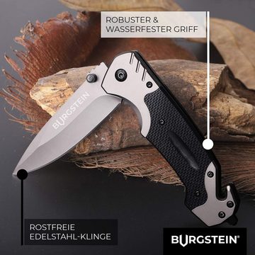 Burgstein Anzucht- und Kräutererde Outdoor Taschenmesser mit Gürteltasche - Klappmesser, Carbon Carbon