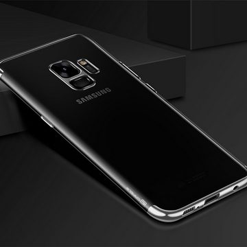 König Design Handyhülle Samsung Galaxy S9, Samsung Galaxy S9 Handyhülle Bumper Backcover Silber