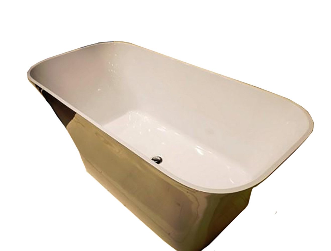 Xlmoebel Badewanne Freistehende Silberwanne aus hochwertigem Acryl, (1-tlg), Hergestellt in Europa