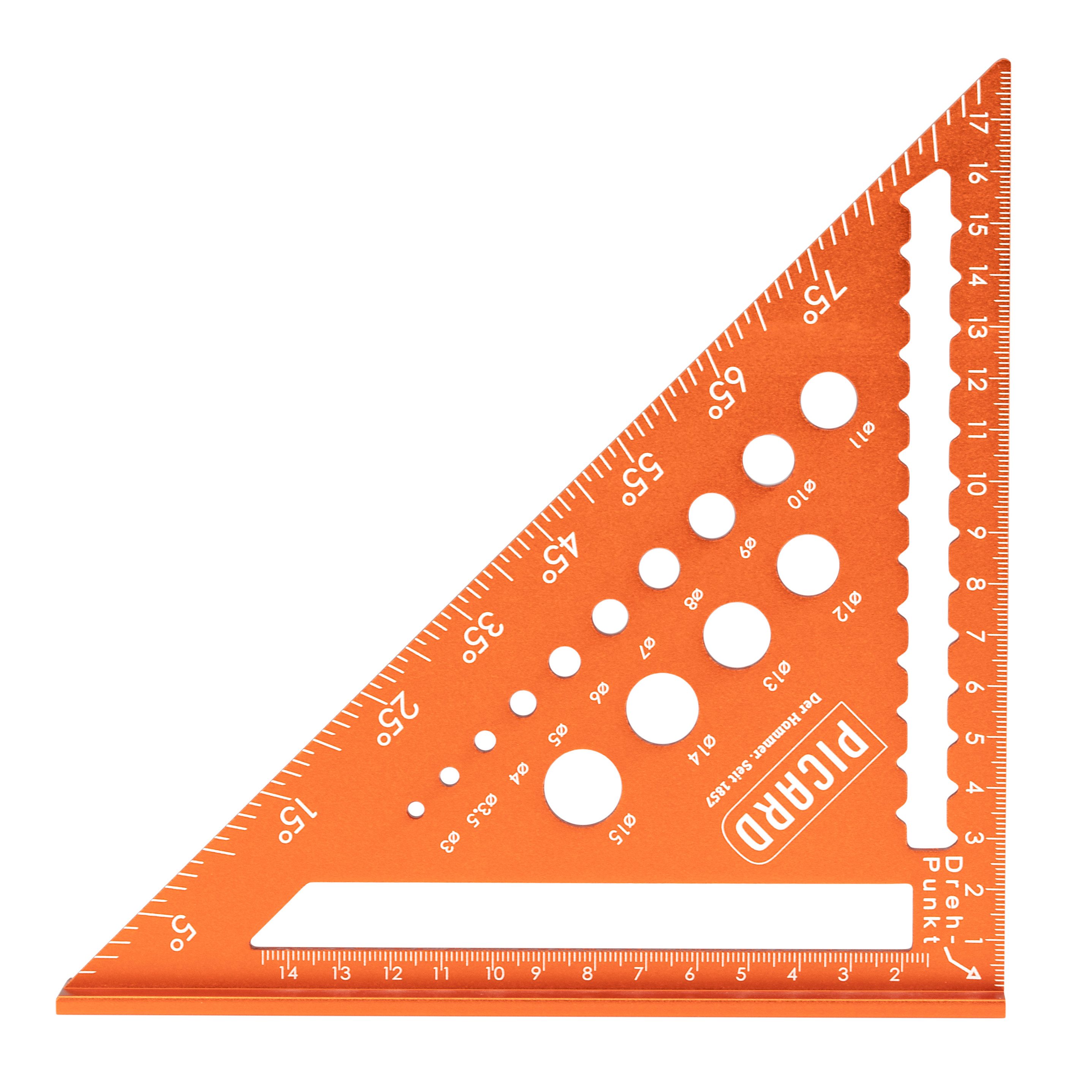 Zimmermannswinkel PICARD Zimmermannswinkel 180mm mit Bohrlehre