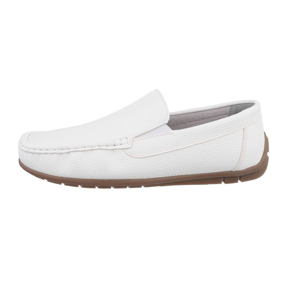 Ital-Design Herren Mokassins Freizeit Slipper (86018923) Flach Slipper in Weiß