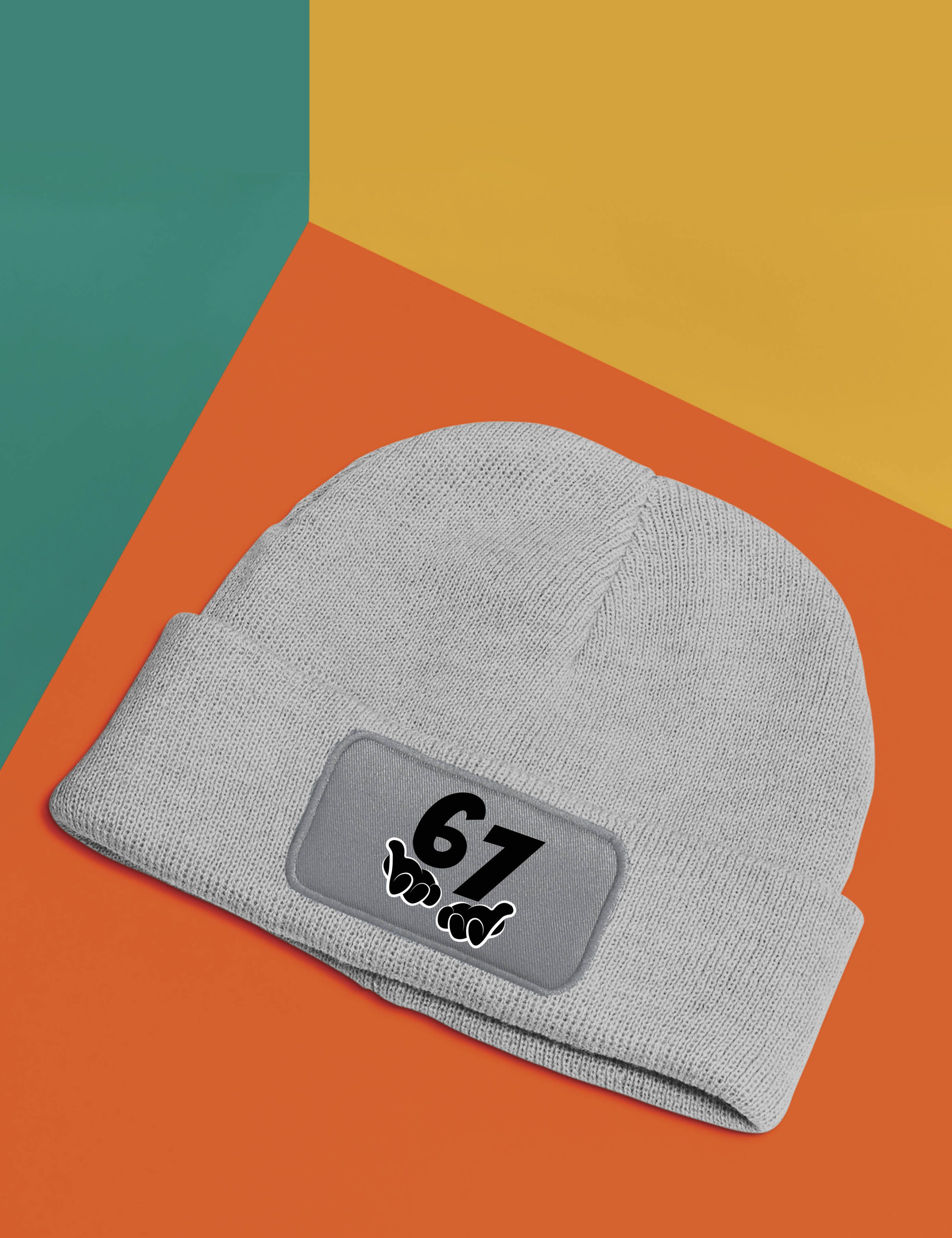 Youth Designz Beanie Unisex Kinder Beanie Mütze "67" echte Dorfkinder Print Geschenk mit lustigem Aufdruck für Jungen und Mädchen Statement – Bild 4 von 5