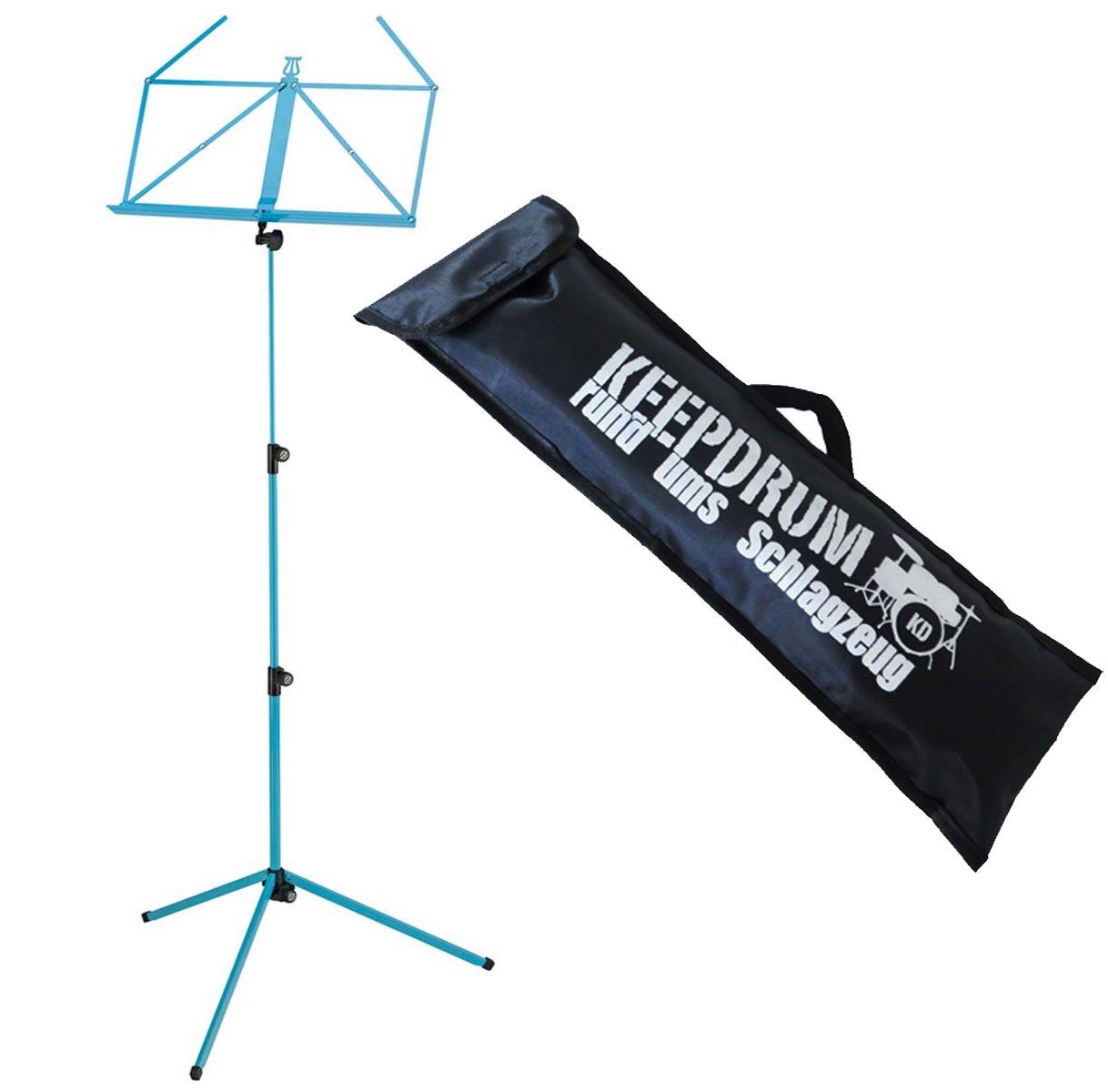 Notenpult K & M 100-1 Notenständer Meerblau + Tasche