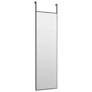 furnicato Wandspiegel Türspiegel Schwarz 30x100 cm Glas und Aluminium