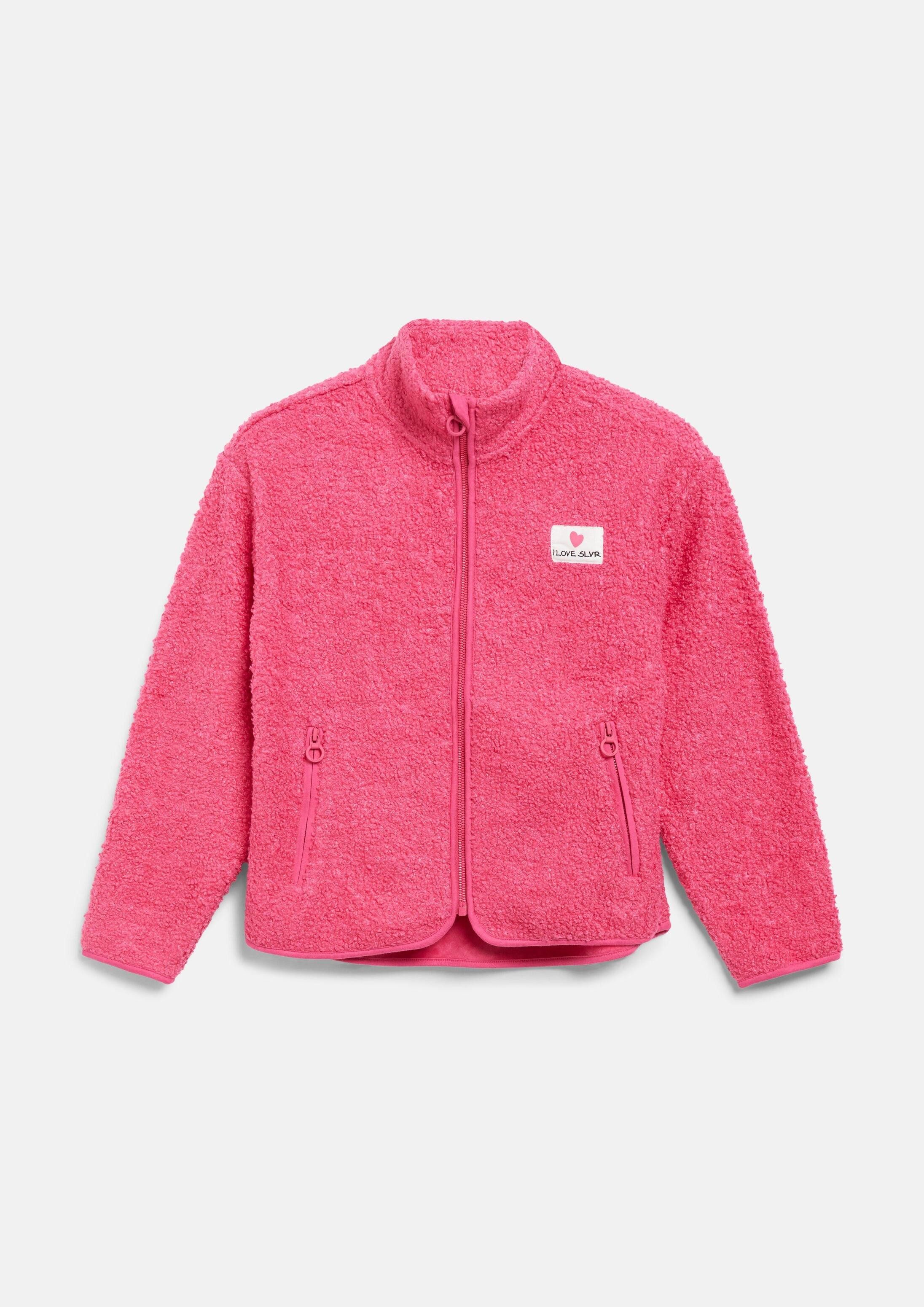 s.Oliver Funktionsjacke Indoor-Jacke Teddyjacke mit Stehkragen und Fleece-Innenseite