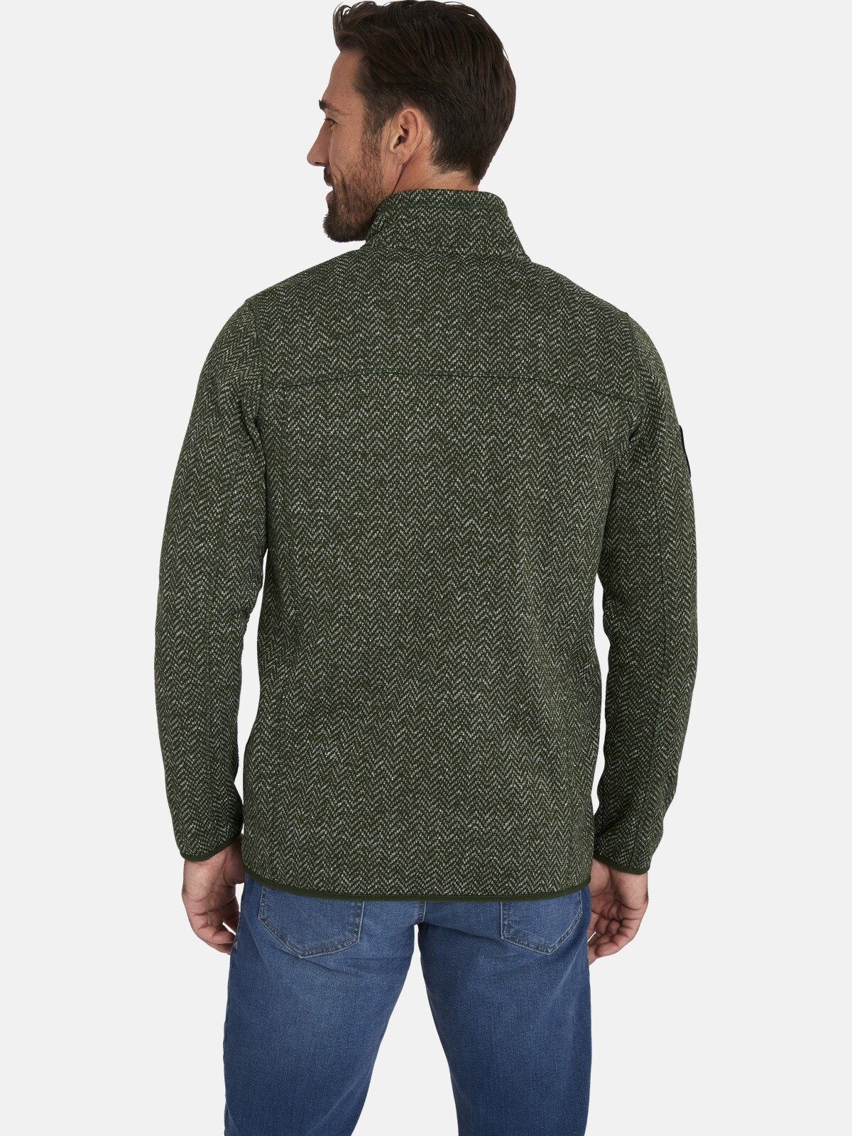 Jan Vanderstorm Sweatjacke KOLMUND mit Zick-Zack-Muster günstig online kaufen