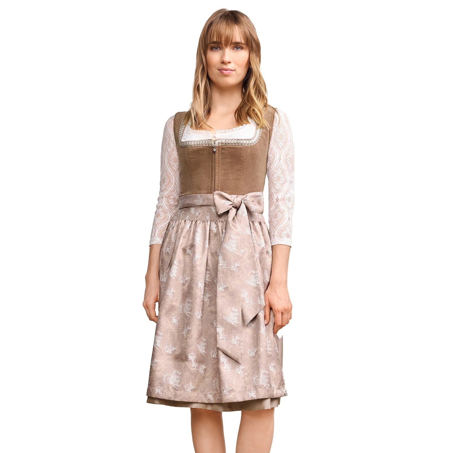 Dirndl Krüger MADL Dirndl 'Elinda' 414869, Natur 60cm