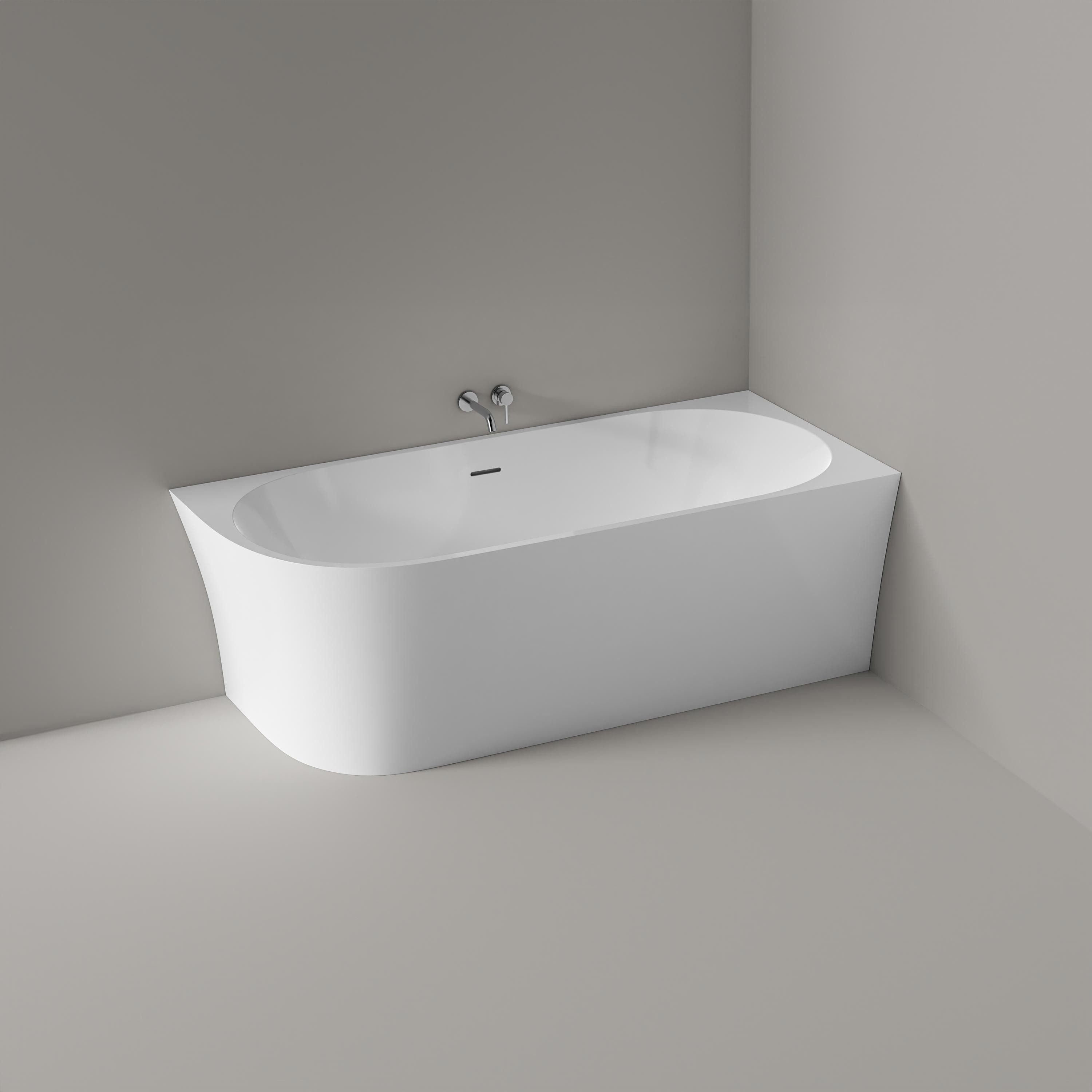 Bernstein Eckwanne NOVA CORNER RECHTS, Eckbadewanne, Sanitäracryl, asymmetrisch, Oberfläche wählbar