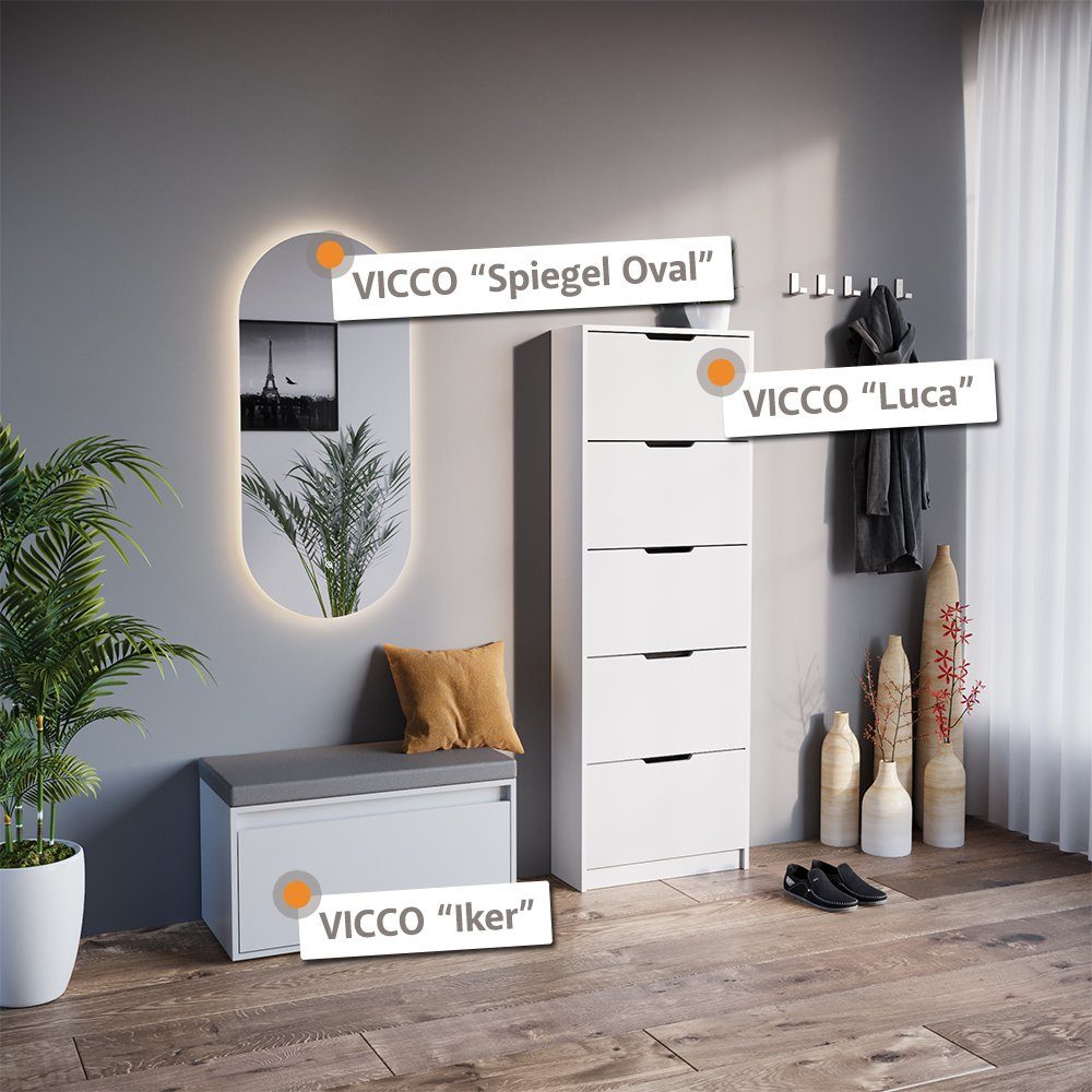 Vicco Schuhkipper Luca, Weiß/Weiß, 2 Teile, günstig online kaufen
