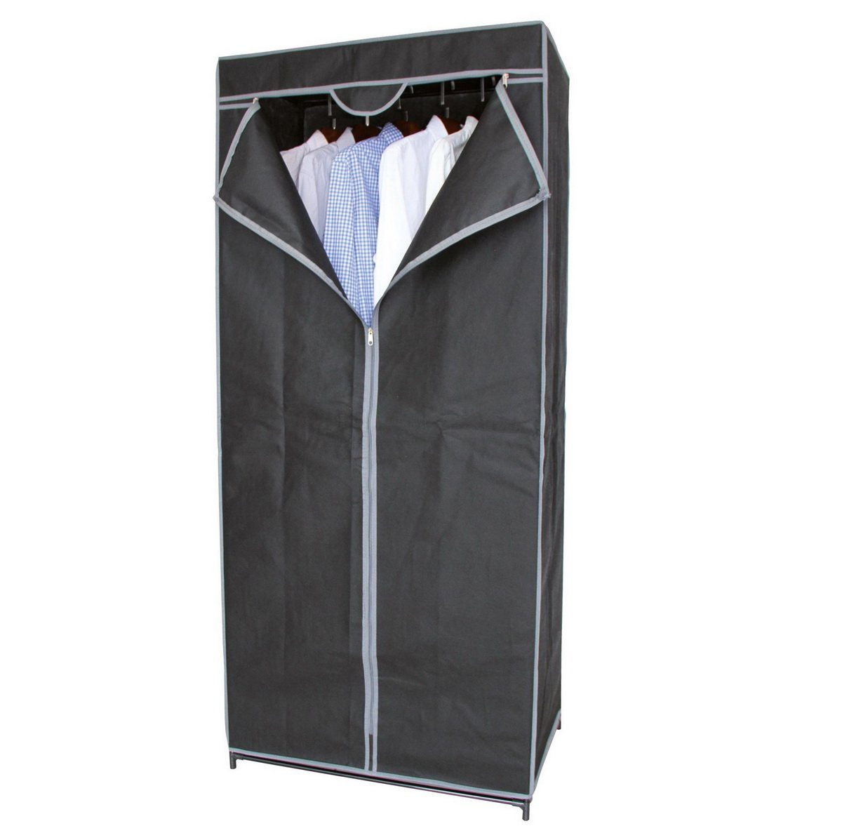 Urban Living Kleiderschrank Falt-Schrank Garderobe 70x45x160 cm LA PENDERIE mit Kleiderstange, Falt-Tür zum Hochziehen, Reißverschluss
