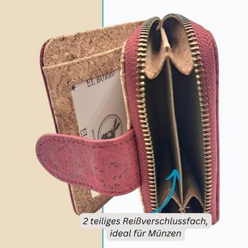 EL BURRO Geldbörse RFID Damen Geldbeutel leicht, Korkleder