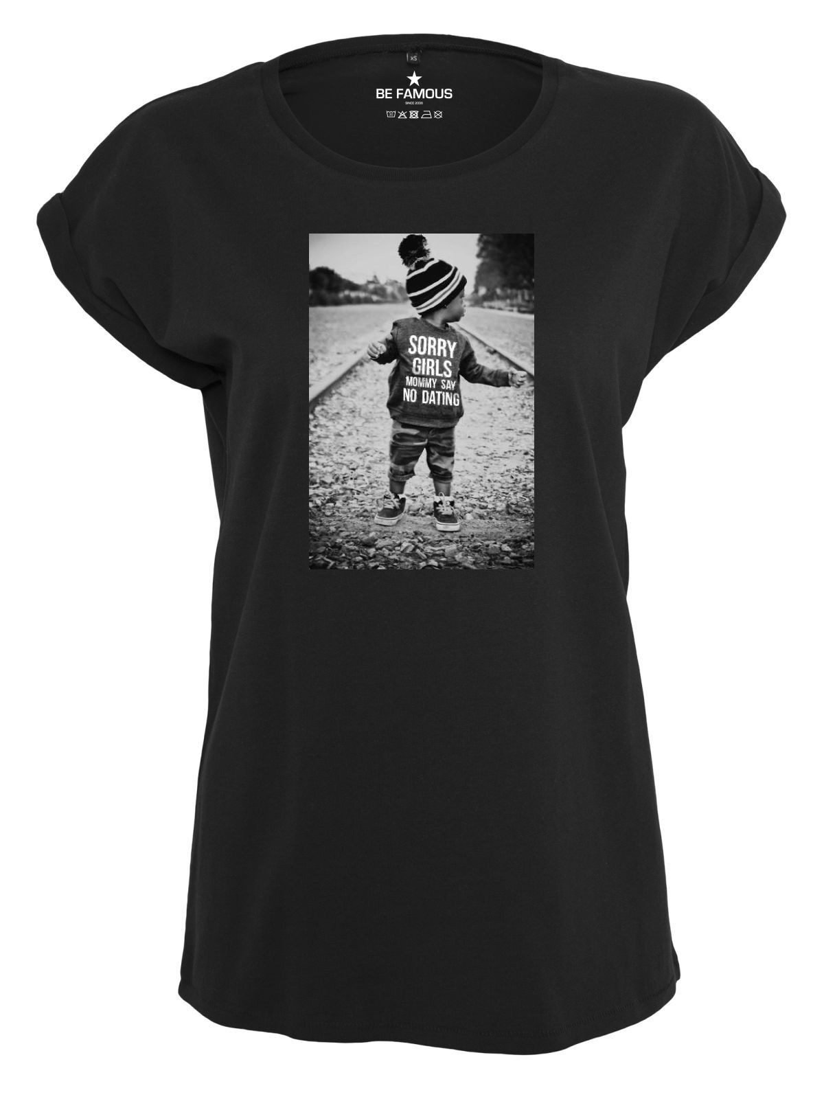 Be Famous Print-Shirt Classic Roll Up Sorryg (1-tlg., keine)