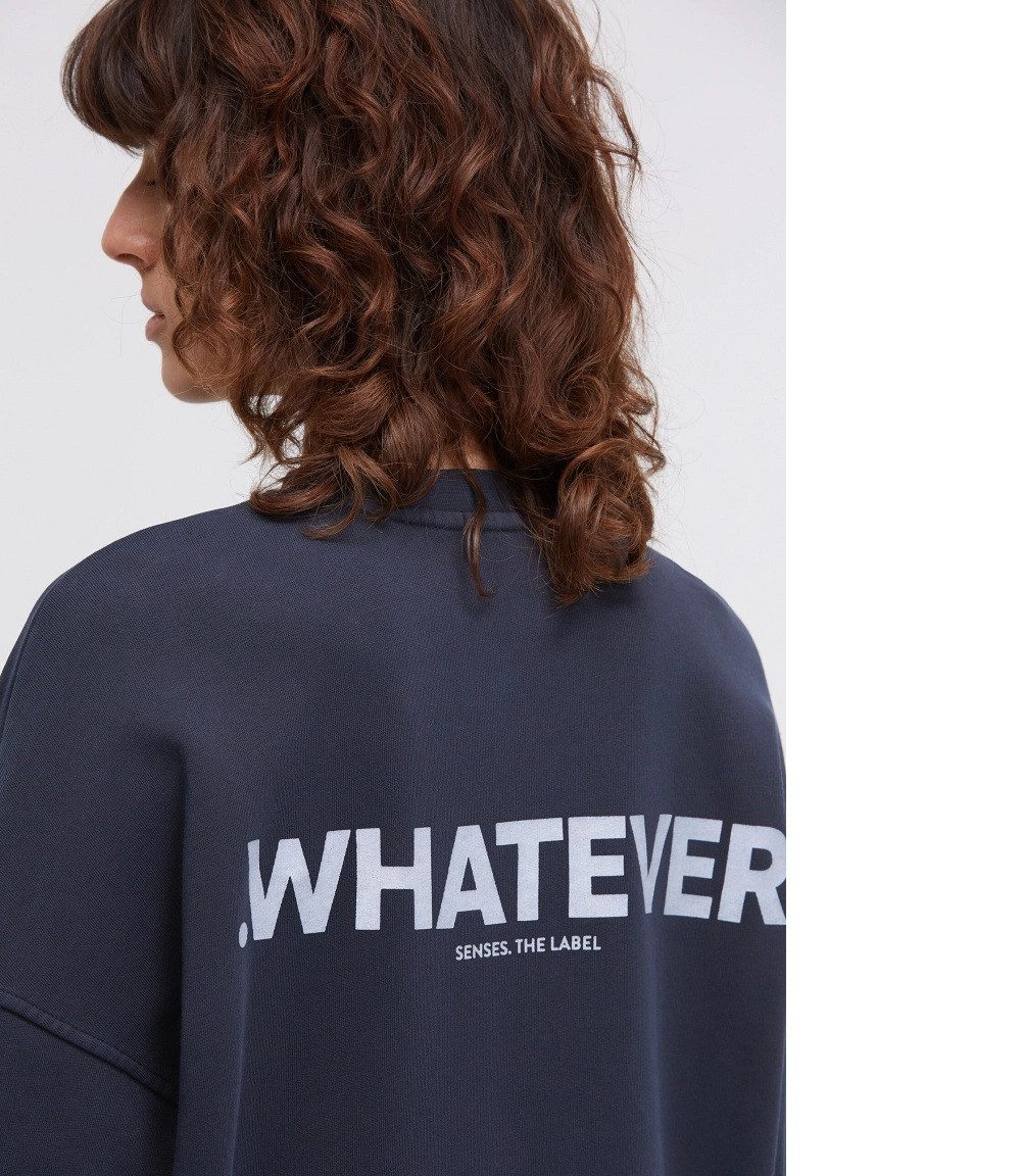 SENSES.THE LABEL Sweatshirt,Sweatshirt STAR:LIGHT mit gewaschener Optik und Backprint Print