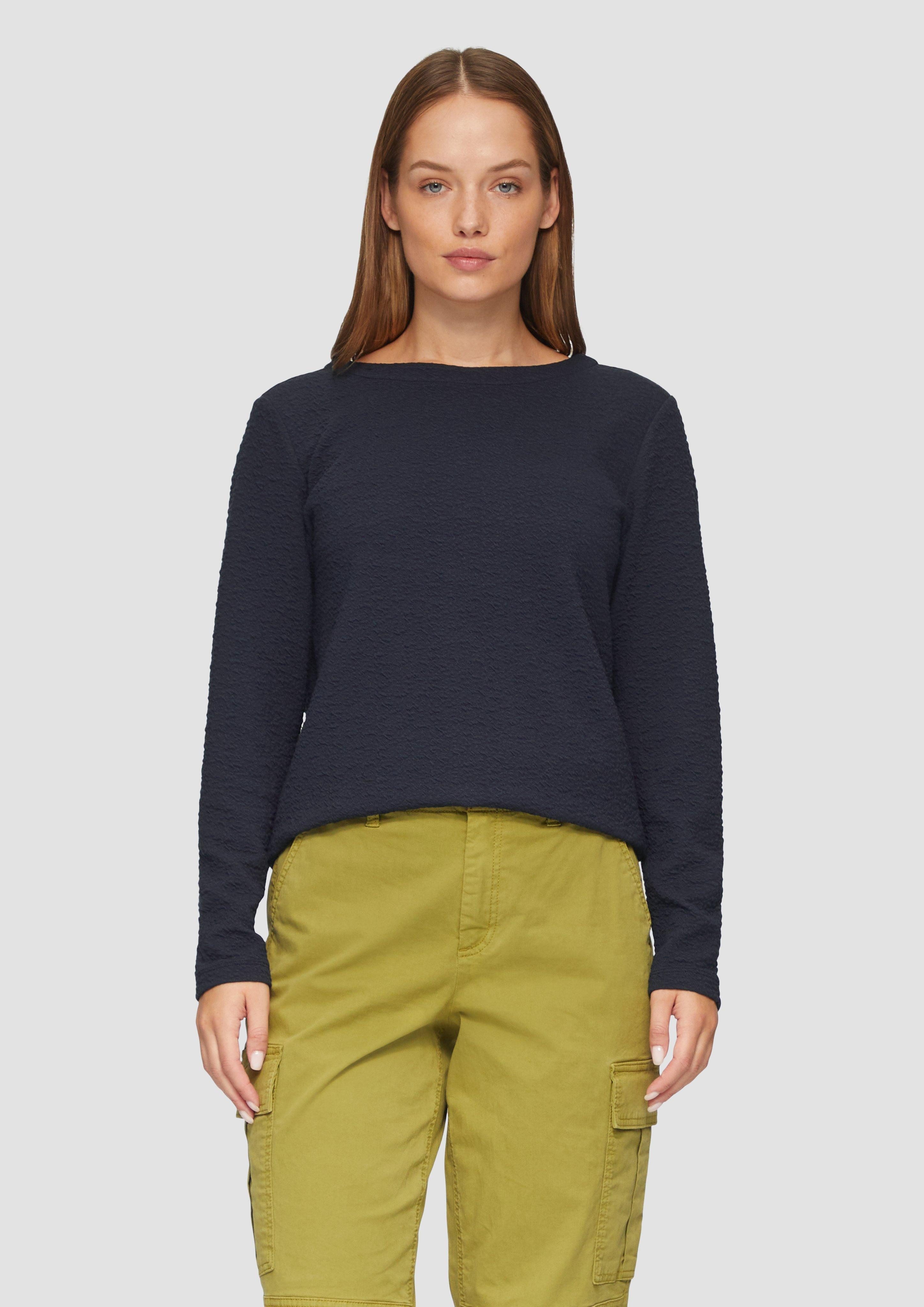 s.Oliver Longsweatshirt mit Crinkle Optik günstig online kaufen