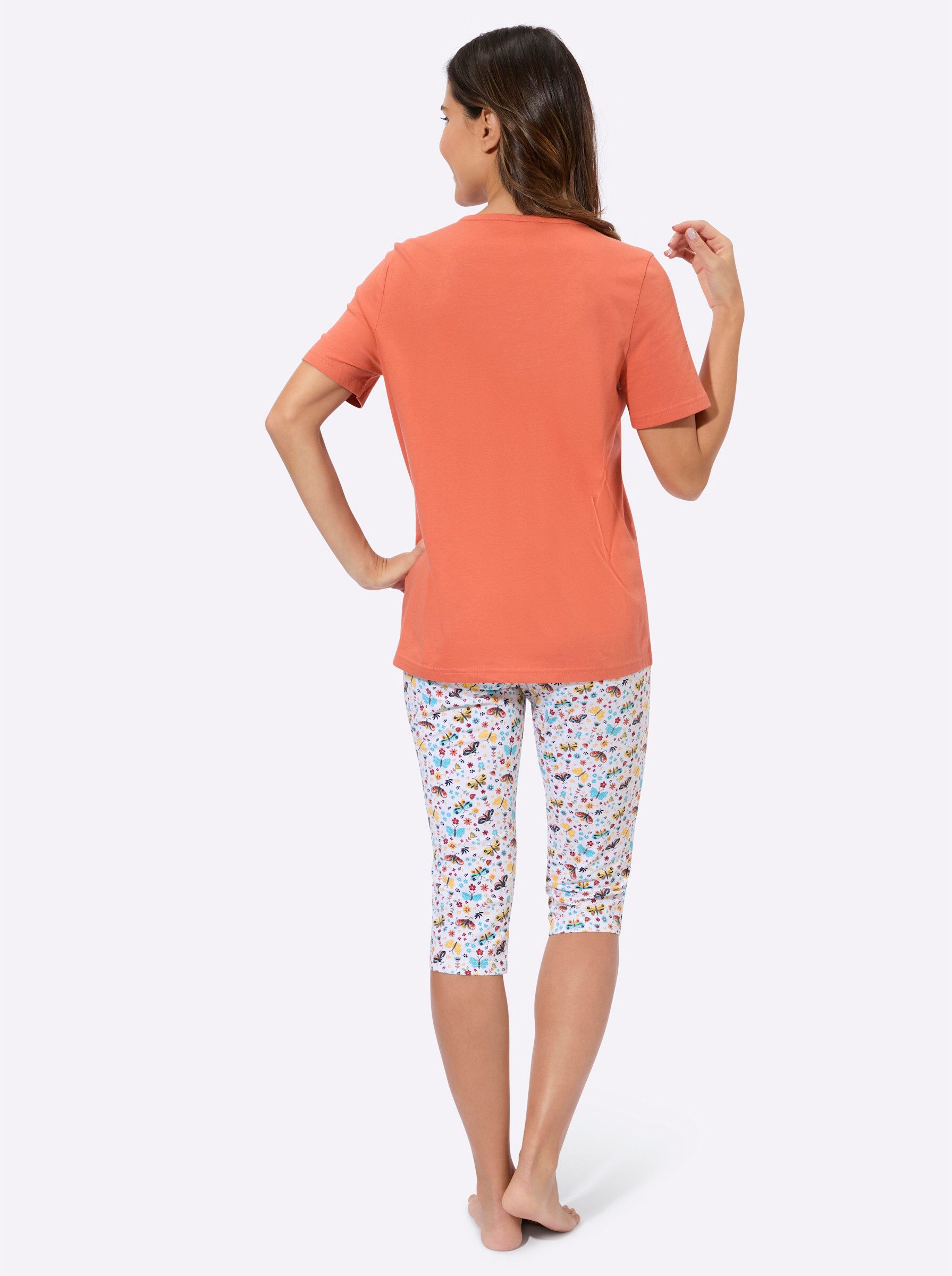 Sieh an! Schlafanzug Capri-Schlafanzug Kurzarm