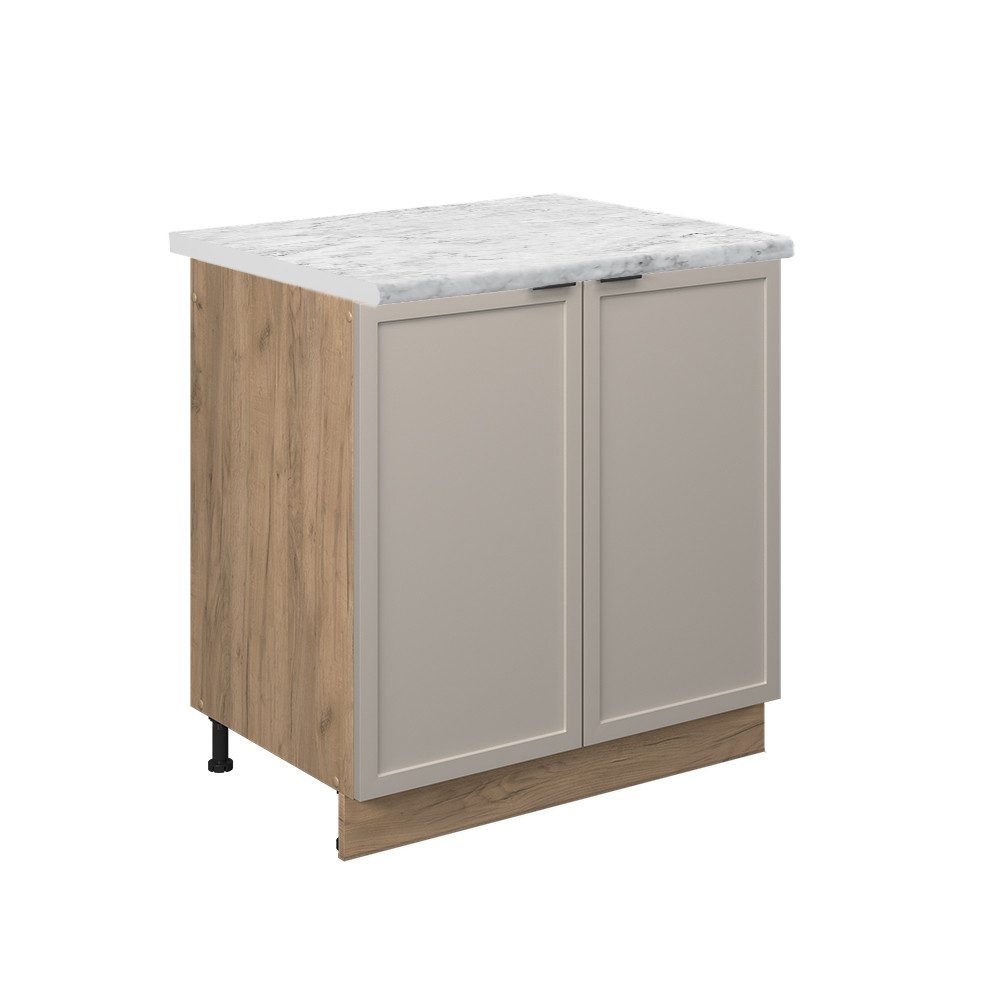 Vicco Spülenunterschrank Fame-Line, GrauBeige/Goldkraft Eiche, 80 günstig online kaufen