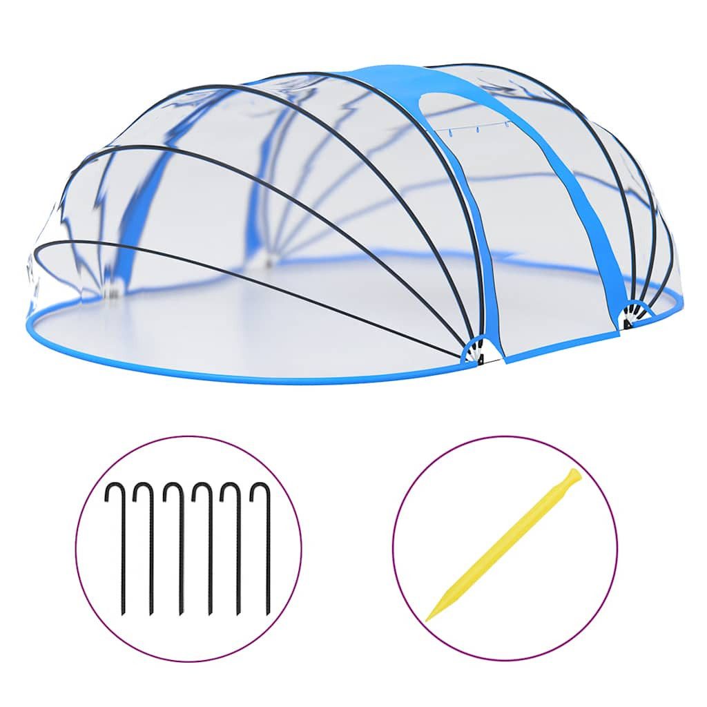 furnicato Poolüberdachung Transparente Pool-Kuppel aus PVC 530x410x210 cm mit UPF 30 Schutz, (1 tlg)