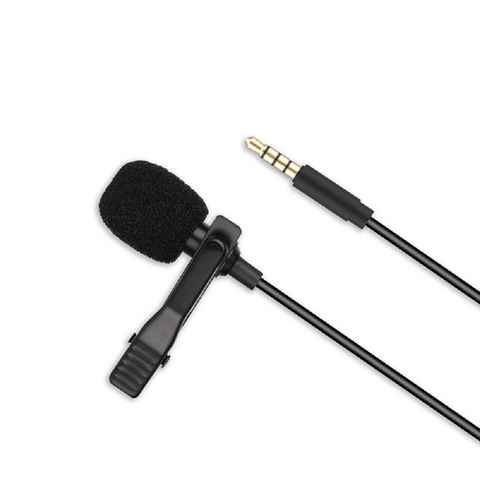 XO Mikrofon 3,5mm Klinkenstecker AUX Audio Mikrofon Lavaliermikrofon