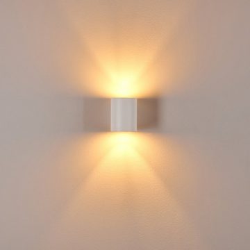 hofstein Wandleuchte »Cama« Wandlampe aus Metall in Weiß, ohne Leuchtmittel, moderne mit Lichteffekt, 1xG9, Innen mit Up & Down-Effekt